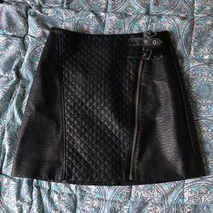 Faux Leather Mini Skirt